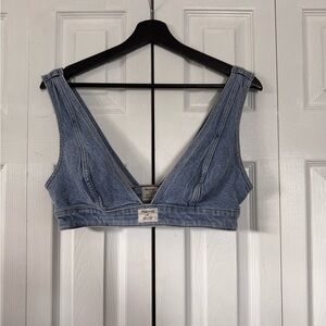 Madewell X Molly Dickson Denim Bralette Medium Wash Size 6 (M)